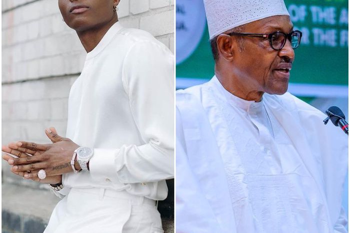 Wizkid and President Muhammahdu Buhari (Instagram/Wikzkdi and Twitter/President Buhari)