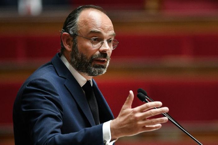 French Prime Minister Edouard Philippe announcing the plan to gradually lift the coronavirus lockdown