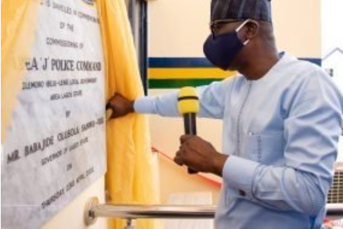Governor Babajide Sanwo-Olu inaugurates Lagos Area ‘J’ Police Command Hq. (NAN)