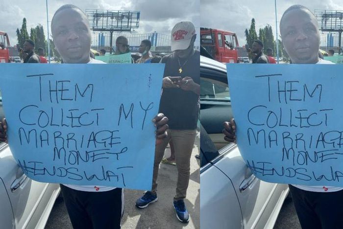 “Them collect my marriage money #endswat” – This man has a genuine reason to protest