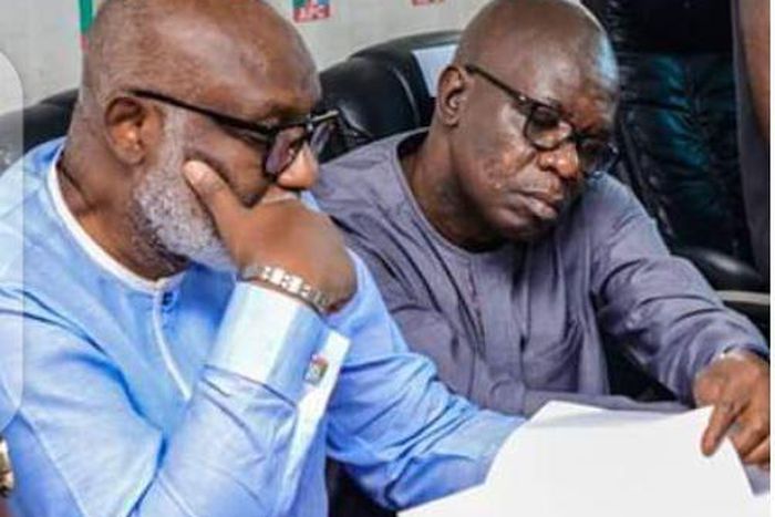 Governor Rotimi Akeredolu and hus Deputy, Agboola Ajayi (SaharaReporters)