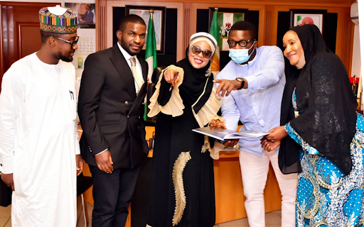 Sujimoto meets with a rare gem - the Mayor of FCT, Minister of state, Dr Ramatu Tijani Aliyu