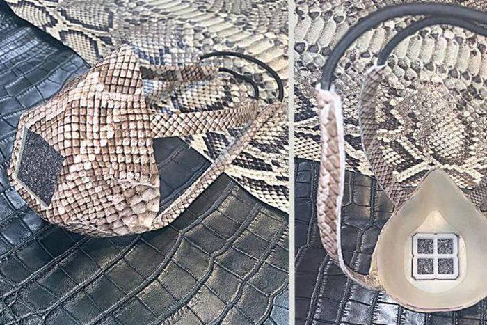Face masks made out of alligator and snake skin hit the market