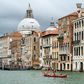 Gondoliers in Venice practise on the Grand Canal as they wait for tourists to return to the city