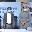 L- R, The Project Consultant, ISN Medical Laboratory Scientist of the Year Award, Mr. Daniel Adewuni; the Executive Director,ISN Products Nigeria Limited, Mr. Felix Ofungwu, the immediate Past President, Association of Medical Laboratory Scientist of N...