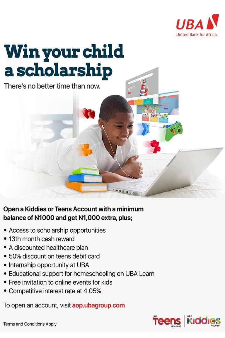 UBA revamps kiddies, teens accounts; customers to get 13th month reward, scholarships, other benefits