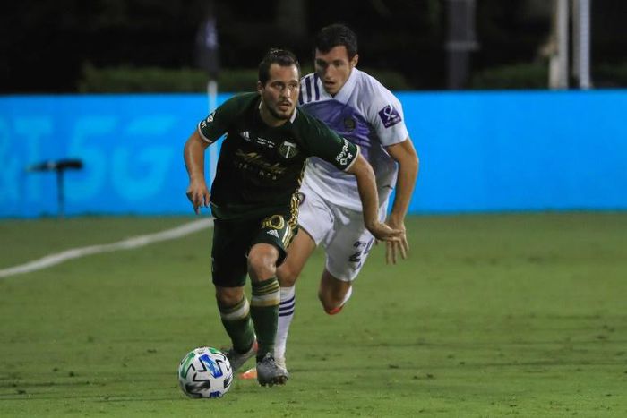 Portland's Sebastian Blanco, front, was named MLS is Back Player of the Tournament on Thursday