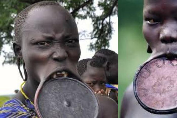 Why girls of the Mursi tribe must remove their teeth and stretch their lips before they marry