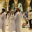 Worshippers pray at the Prophet's Mosque in the holy city of Medina after Saudi authorities allowed it to reopen at 40 percent capacity