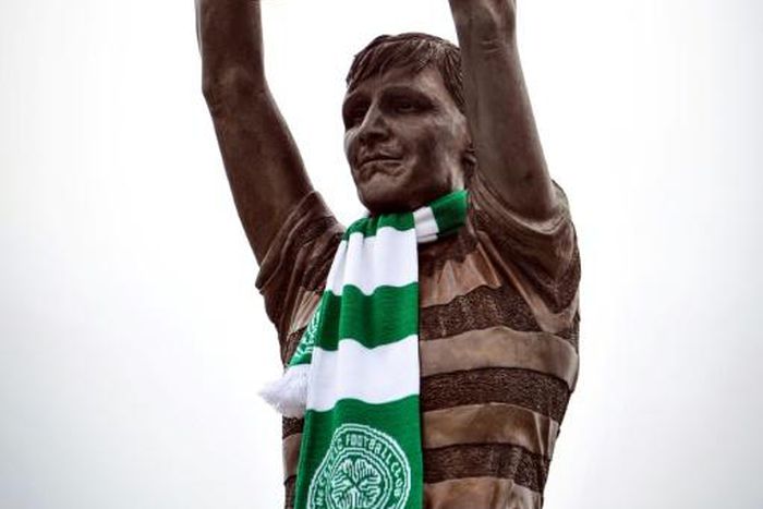 A statue to Celtic's European Cup winning captain Billy McNeill stands outside Celtic Park