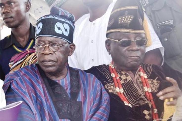 APC National leader, Asiwaju Bola Ahmed Tinubu and Oba of Lagos, Riliwan Akiolu (YesInternationalMagazine)