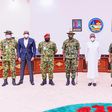 Gov Okowa of Delta State receives Maj.-Gen. Olubunmi Irefin, the new General Officer Commanding (GOC), 6 Division, Nigerian Army, Port-Harcourt, and his team at Government House, Asaba on Wednesday, September 9, 2020 (State House Press corps)
