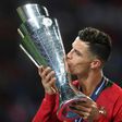 Cristiano Ronaldo with the trophy after Portugal beat the Netherlands in the final of the inaugural UEFA Nations League last year