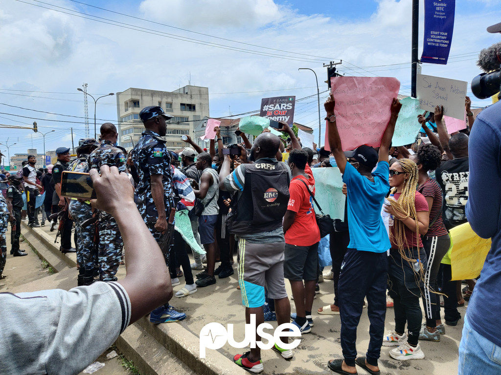 #EndSARS protesters in Lagos