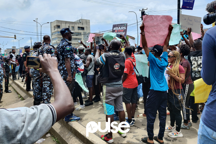 #EndSARS protesters in Lagos