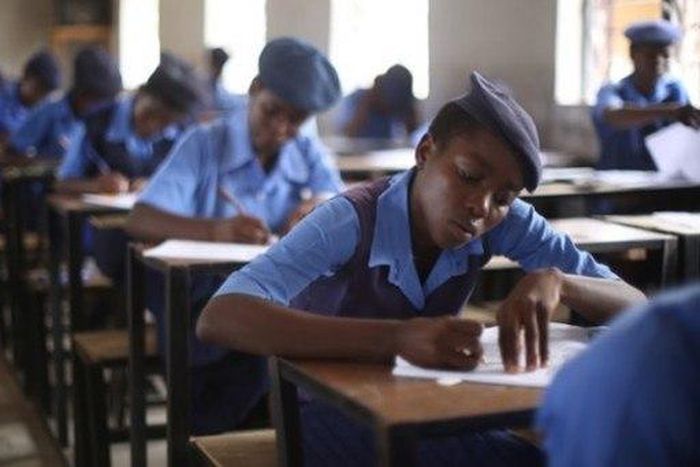 Students writing an examination