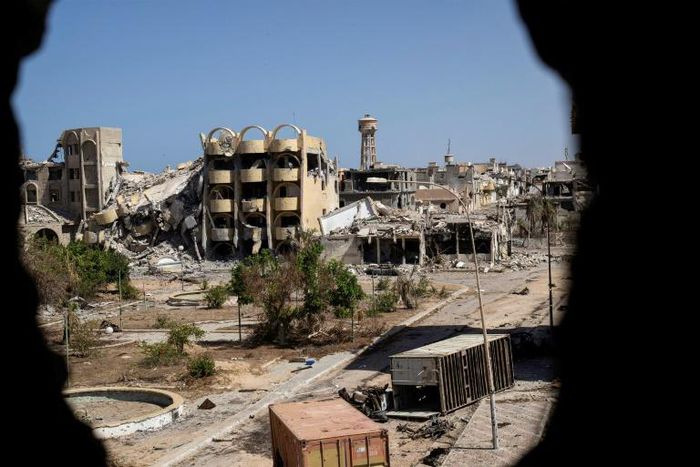 A view of Sirte, taken in 2016, as the last Islamic State fighters were routed from the eastern Libyan city by the UN-recognised Goverment of National Accord