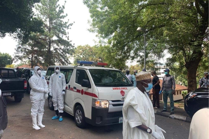 Abba Kyari's body arrives in Abuja (Twitter/Akinsola)