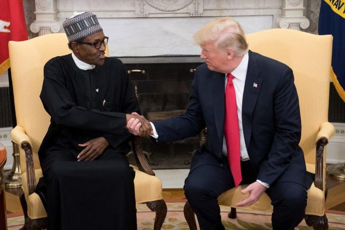 Nigerian President Muhammadu Buhari and US President Donald Trump meet at the White House on Monday, April 30, 2018.