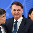 Brazilian Health Minister Nelson Teich (left, with President Jair Bolsonaro) joined the cabinet on April 17, 2020