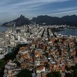 Aerial view showing the Pavao-Pavaozinho favela surrounded by the neighbourhoods of Copacabana, Ipanema and Lagoa. A judge has banned police raids on favelas during the coronavirus pandemic