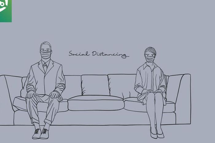 Social distancing and hygienic practices, with family and household staff