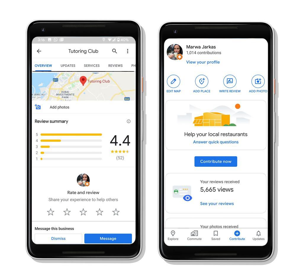 LTR: You can add your review on Maps, and join Local Guides to contribute