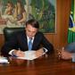 Carlos Alberto Decotelli (R, pictured June 26, 2020 in a handout picture released by Brazilian Presidency press office) had claimed several academic credentials that were vaunted by President Jair Bolsonaro but are accused to be false