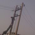 Thief electrocuted on electric pole