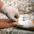 A patient receives a detox solution infusion at a private addiction clinic in Moscow this month. Alcoholism has been on the wane in Russia for years but many fear it could return with the stress of the coronavirus pandemic