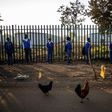 Pupils at the Winnie Mandela Secondary School queued outside before classes resumed on Monday