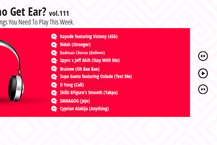 Who Get Ear Vol. 111: Here are the 10 songs you need to play this week. (Pulse Nigeria)