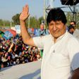 Former Bolivian president Evo Morales takes part in a meeting in Argentina in support of MAS candidate Luis Arce in March 2020