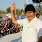 Former Bolivian president Evo Morales takes part in a meeting in Argentina in support of MAS candidate Luis Arce in March 2020