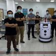 'Medibot' is mounted with a camera and screen via which patients can communicate remotely with medics