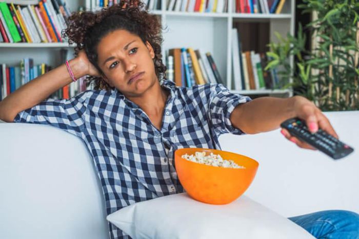 Woman at home, bored. [Credit-Study finds]