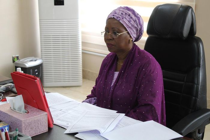 Hajiya Maryam Katagum, the Minister of State for Trade and Investment . [Twitter/@abeegunde1]