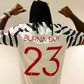 Burna Boy pays tribute to Michael Jordan in new Man United Jersey. (Twitter/BurnaBoy)