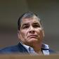 Ecuador's former president Rafael Correa, pictured in October 2019, claims he's the victim of political persecution