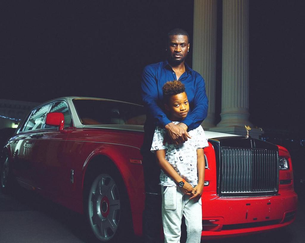 Peter Okoye and his son, Cameron [Instagram/PeterPsquare]