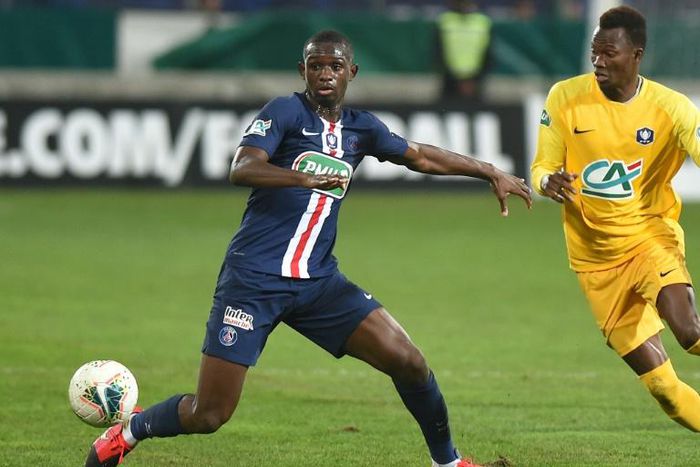 Bayern Munich have signed French teenager Tanguy Kouassi (L) on a free transfer from Paris Saint-Germain.
