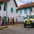 Father Pedro hopped on the back of a four-wheel drive and paraded through the town of Akamasoa