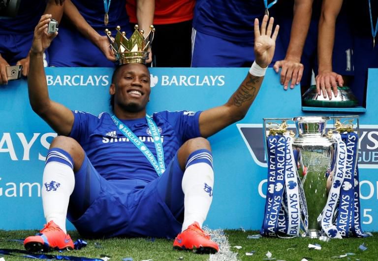 Didier Drogba won the Premier League title four times with Chelsea
