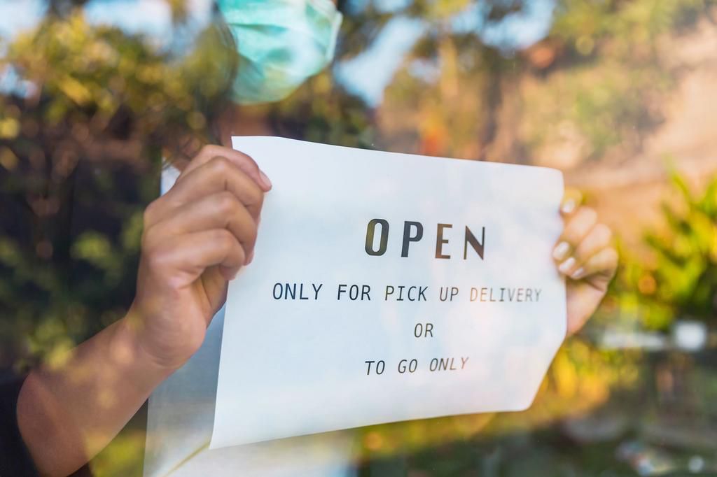 Restaurant open only for takeout and delivery