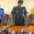 L-R: DCP Joseph Akinyemi, CP Andie Undie of the Akure State Command and Mr. Crystal Light, representative of Max.ng at the presentation of personal safety kits to selected police divisions of the Akure Command during the Health session on safety measur...
