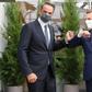 French President Emmanuel Macron, pictured with Mitsotakis, has supported Greece in the row with Turkey