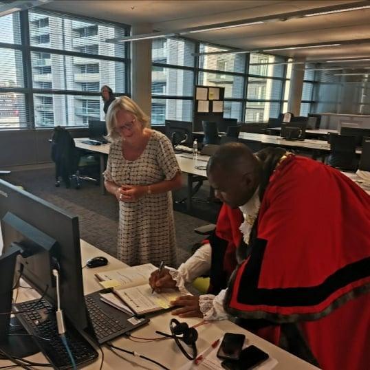 Nigerian-born scientist, Ernest Ezeajughi was re-elected as UK Mayor.  [Twitter/Cllr Ernest]