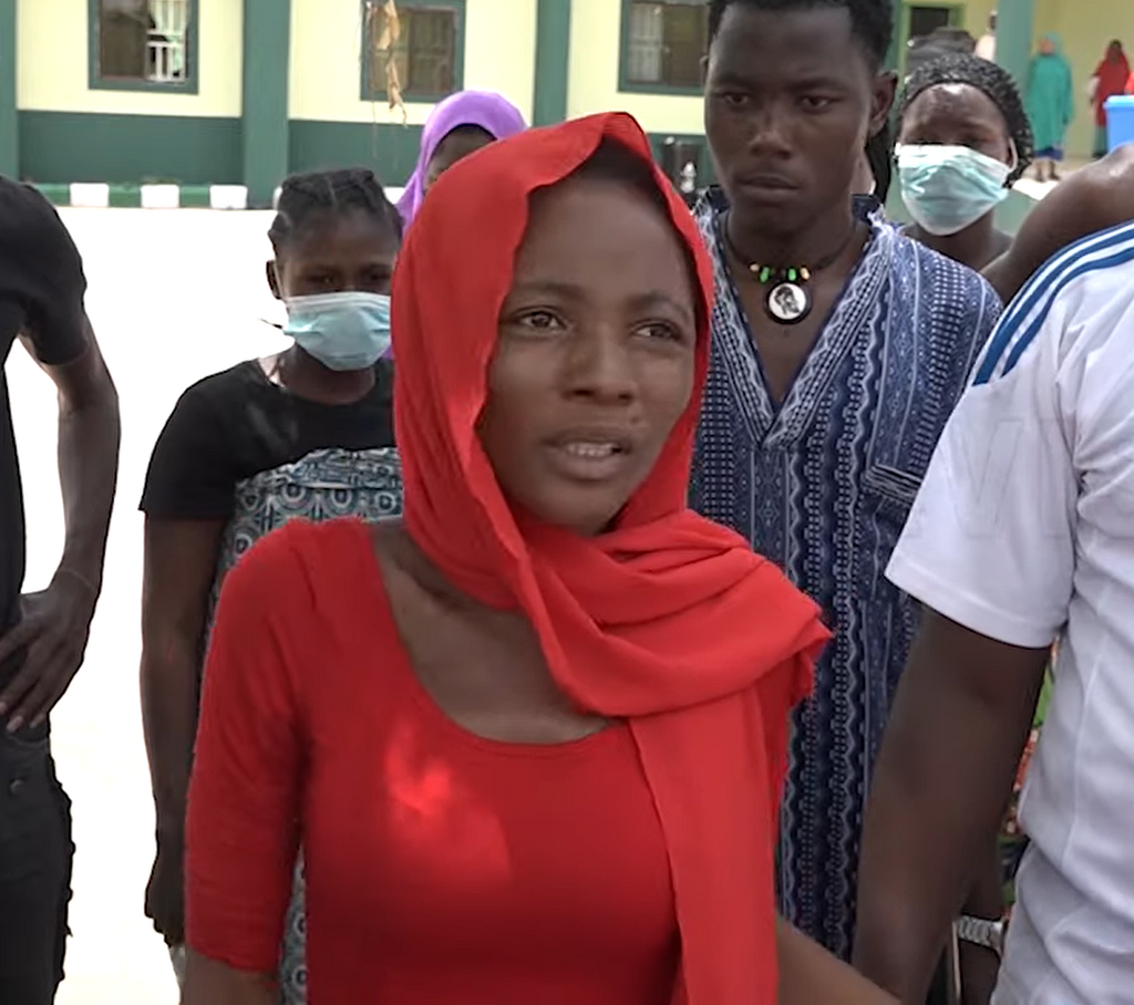 Halima, a coronavirus patient who protested ill treatment at an isolation centre in Gombe [Channels TV]