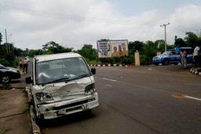 Scene of the accident in Agulu, Anambra on Wednesday. (NAN)