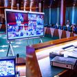 President Muhammadu Buhari presides over virtual FEC meeting. [Twitter/@BahirAhmaad]